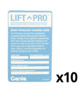 Genie Aerial Operator Training Cards 76754-10GT Blue AWP 10 Pack