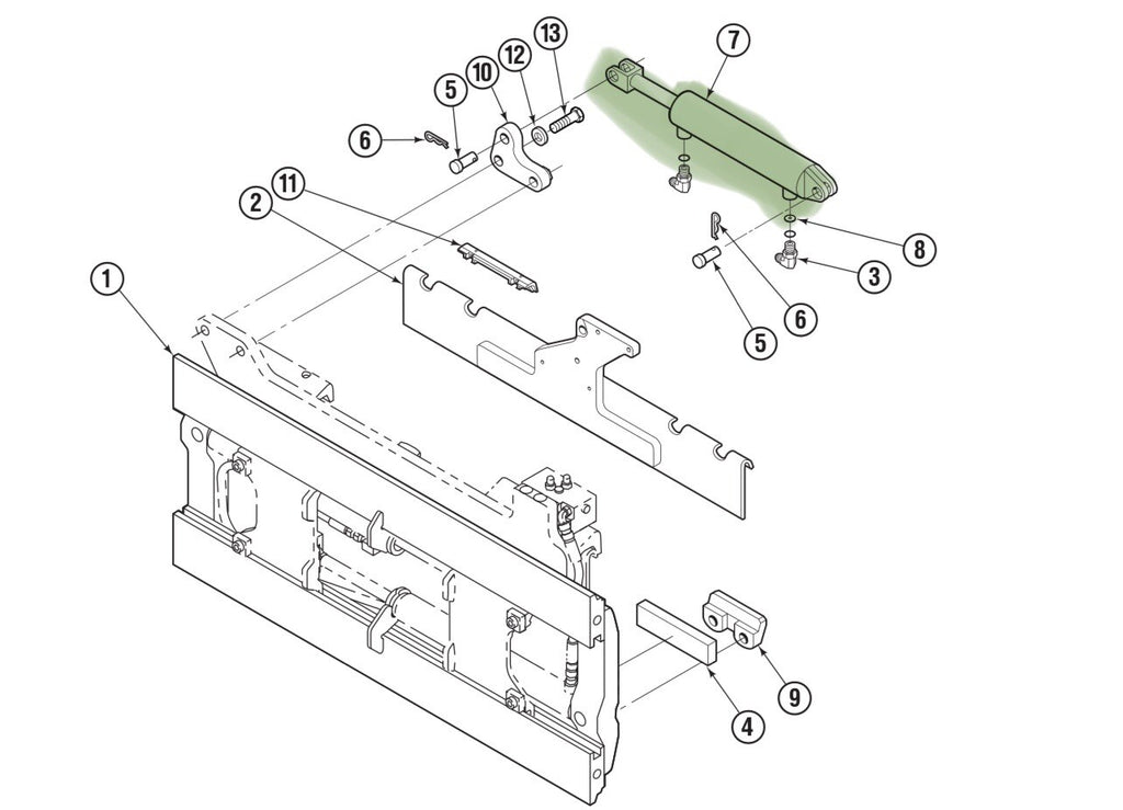 675548 Forklift Sideshift Cylinder Replaces Cascade 55F Size Details In Pictures