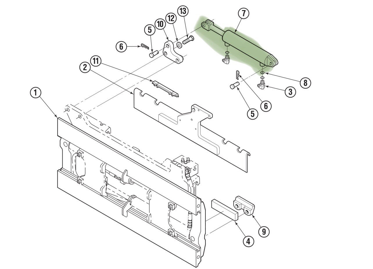 675548 Forklift Sideshift Cylinder Replaces Cascade 55F Size Details In Pictures