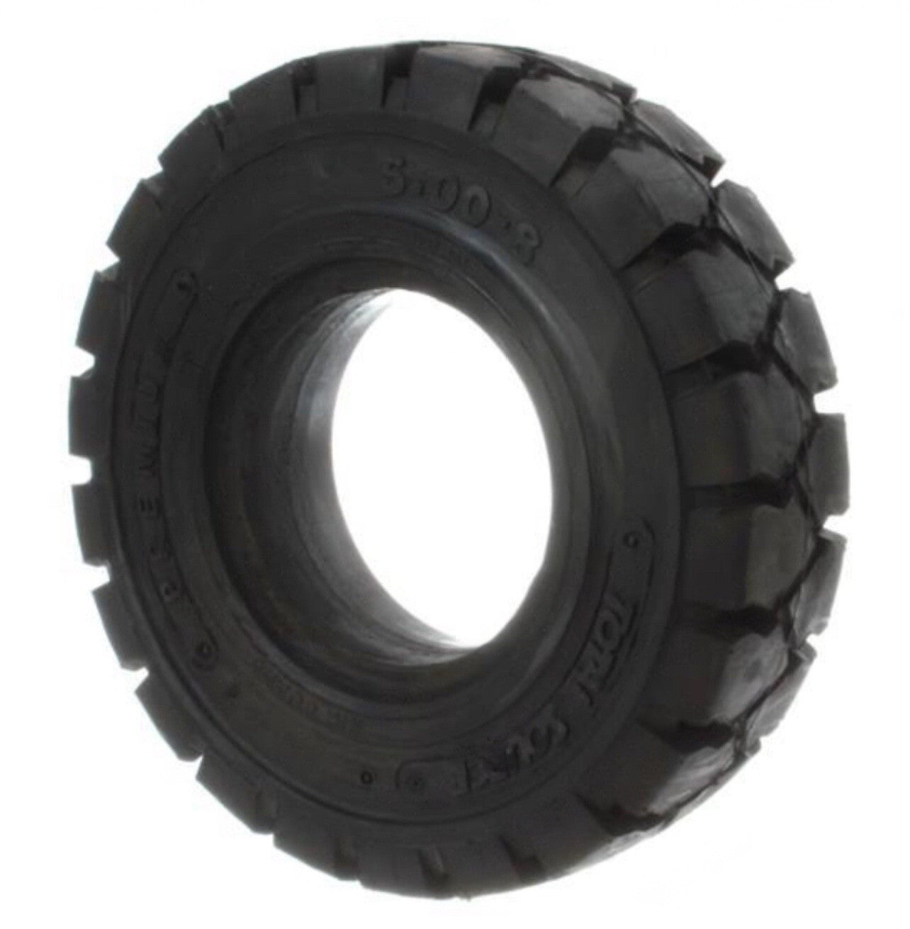 New Forklift Solid Pneumatic Tire 5.00-8 | Black Traction