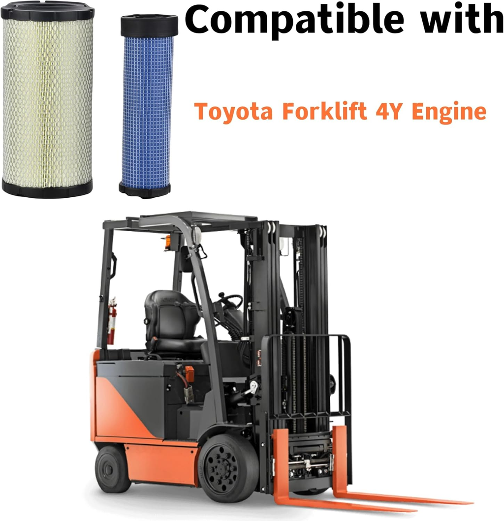 17743-U2230-71 17744-U2230-71 Air Filter Kit for Toyota Forklift 4Y Engine