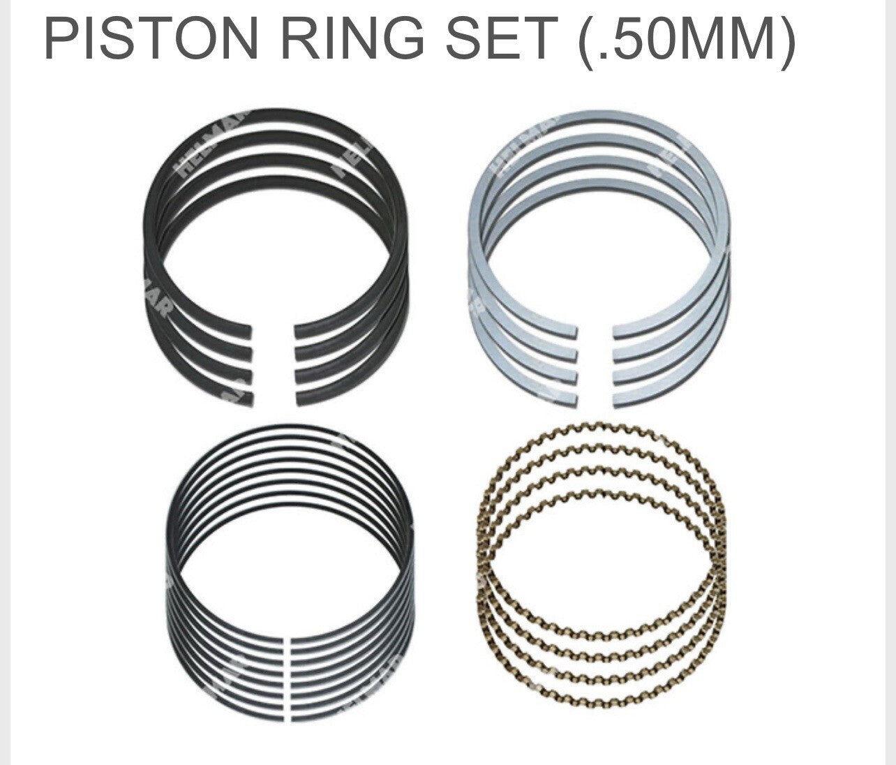 (SET OF 4) Mitsubishi Forklift 4G64 Engine Piston & Pin Set W/Ring Set | .50MM
