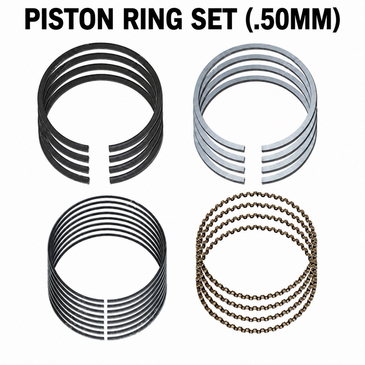 Mitsubishi Forklift 4G63 Piston Ring Set .50mm MD195852 | Engine Rings