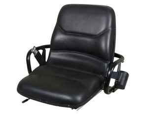 Universal Forklift Seat Vinyl Black W/Hip Restraints | Fits All Models | 3100