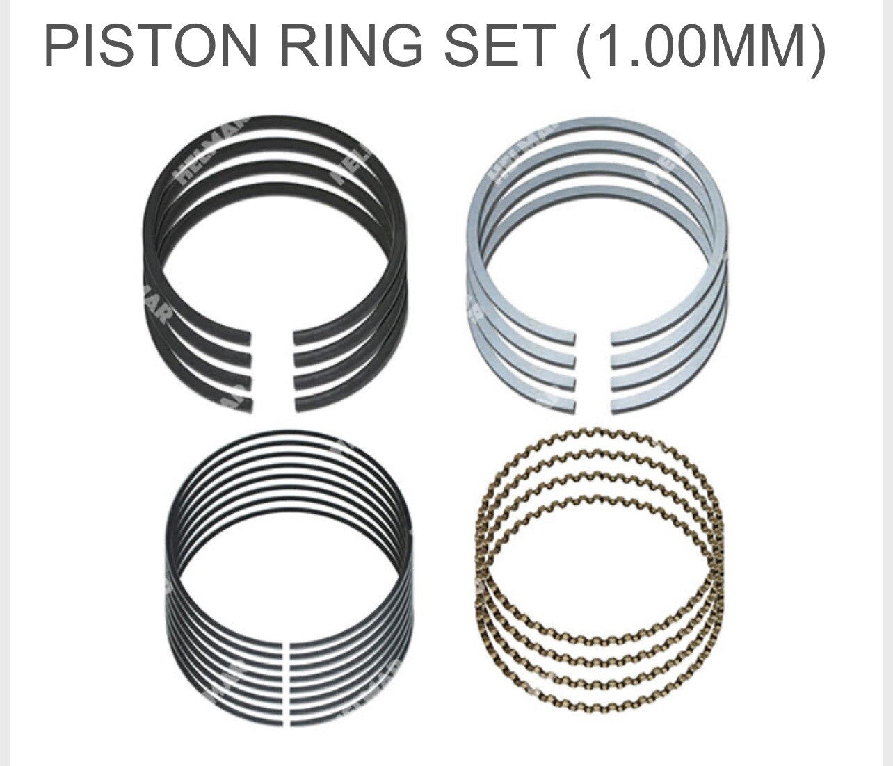 13617100 PISTON RING SET (1.0MM) FOR MAZDA FE ENGINE | HYSTER & YALE FORKLIFT