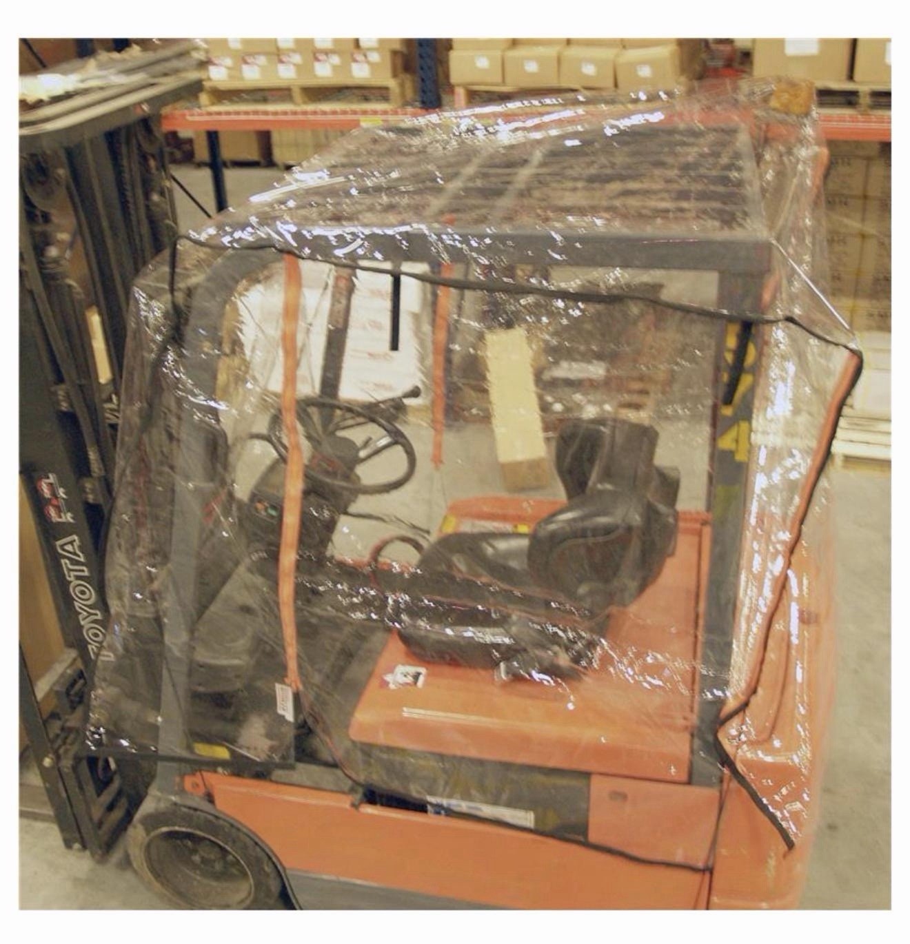 Universal Forklift Cover Overhead Guard | L Fits 6,000-12,000 LBS Lift 45"X43"