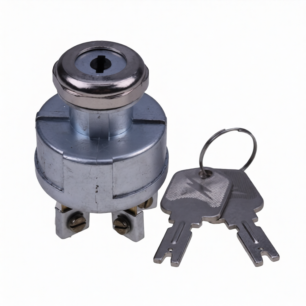Ignition Switch With 2 Keys 2394129 1723186 4292483 4966572 108066 for Clark C20CLC232L C25CLC232L Kalmar AC C30AX C40BX P30AX P50BX Crown SC FC Series Forklift