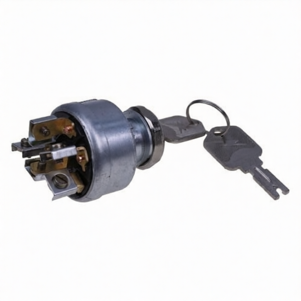 Ignition Switch With 2 Keys 2394129 1723186 4292483 4966572 108066 for Clark C20CLC232L C25CLC232L Kalmar AC C30AX C40BX P30AX P50BX Crown SC FC Series Forklift