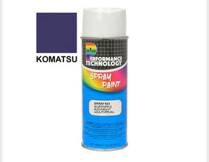 (QTY 3) KOMATSU FORKLIFT SPRAY PAINT | 12OZ BLUE / PURPLE