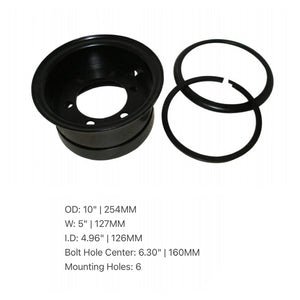 Forklift Rim 6.50-10 Tire | 6 Bolt | ID 126MM Bolt Hole Center 160MM