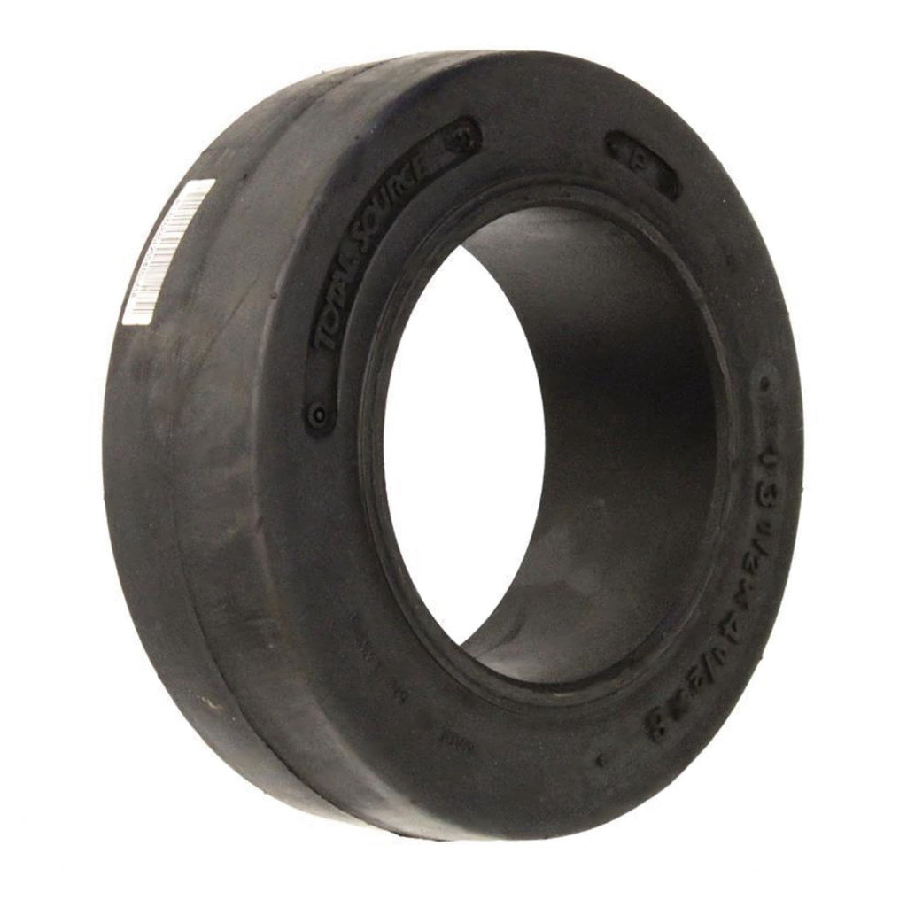 (SET OF 2) FORKLIFT TIRE 13.5X4.5X8 SMOOTH  PRESS ON | BLACK