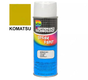 (QTY 2) Komatsu Forklift Spray Paint Yellow | 12oz
