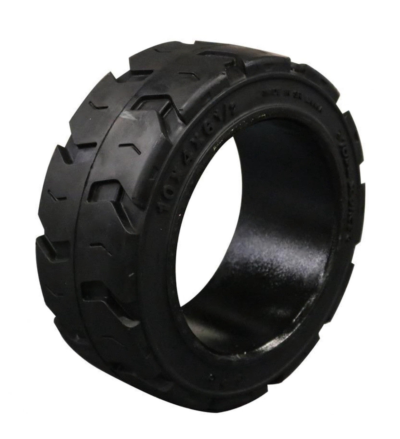 FORKLIFT TIRE - 10 X 4 X 6.5 TRACTION TOTAL SOURCE PRESS ON BLACK