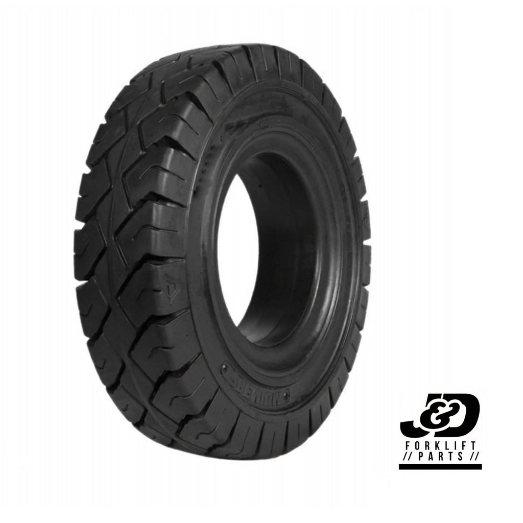 (QTY 2) Forklift Tire Solid Pneumatic 6.00 x 9 | Black Traction