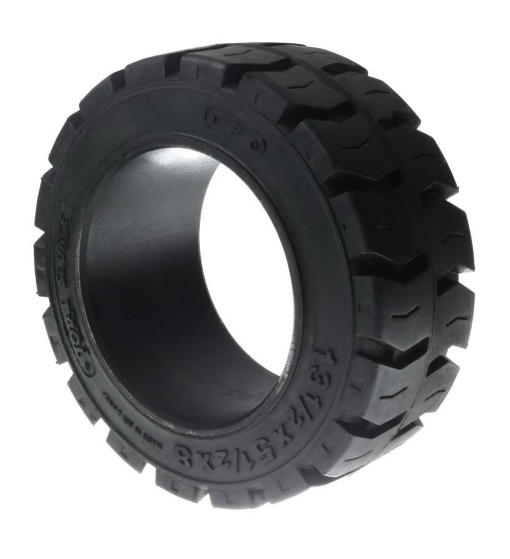 (SET OF 2) FORKLIFT TIRE 13.5X5.5X8 TRACTION PRESS ON | BLACK