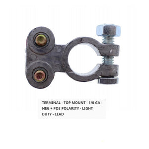 (QTY 100) Universal Forklift Battery Terminal | 1/0 GA NEG + POS POLARITY