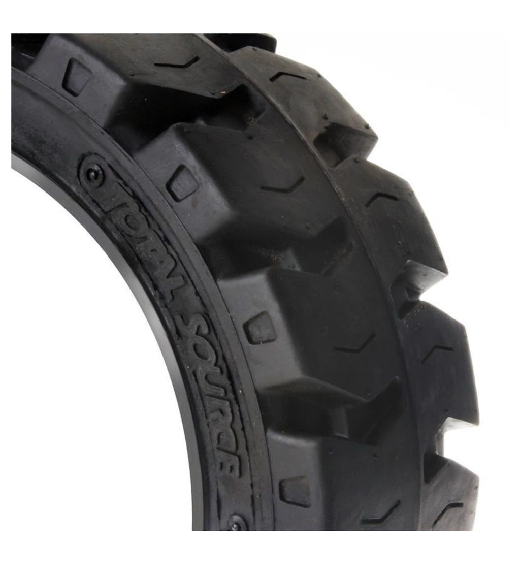 (SET OF 2) FORKLIFT TIRE 16X5X10.5 TRACTION PRESS ON | BLACK