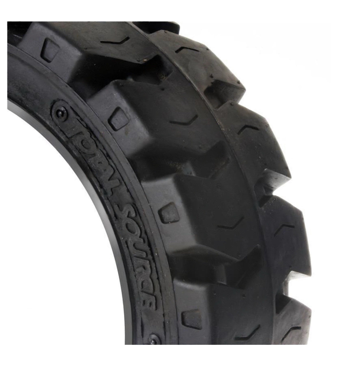 (SET OF 2) FORKLIFT TIRE 16X5X10.5 TRACTION PRESS ON | BLACK