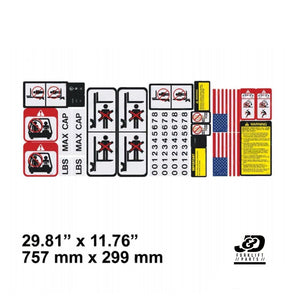 NEW Universal Forklift Safety Decal KIT