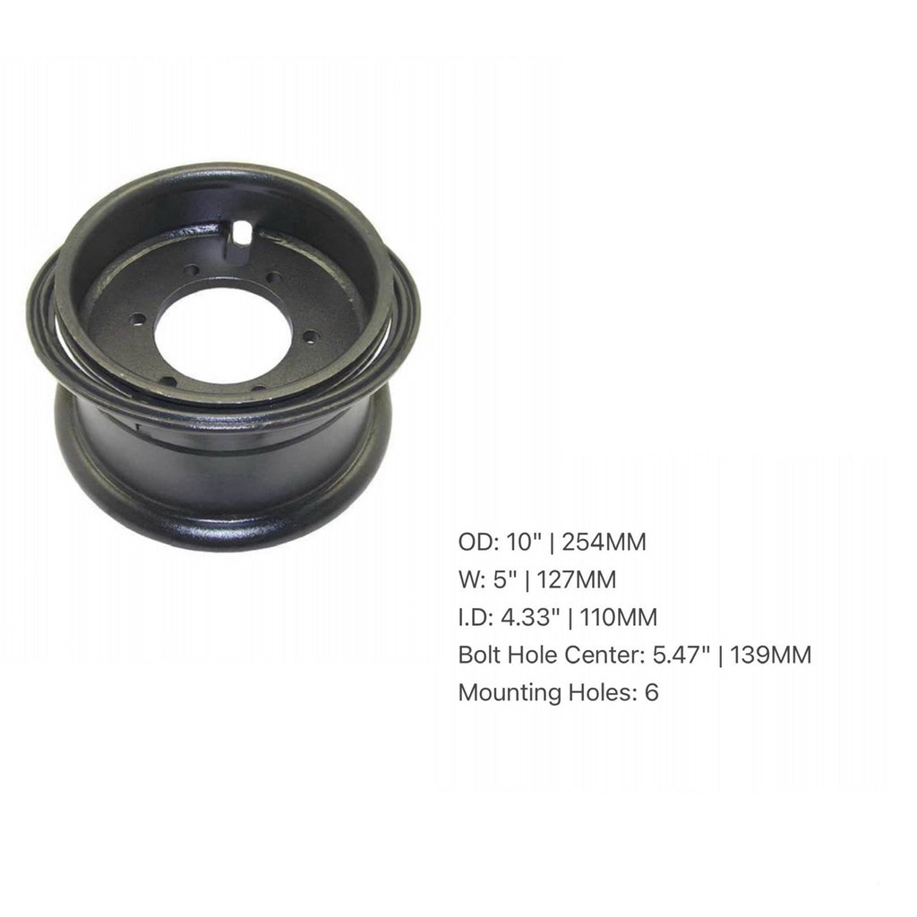 Forklift Rim 6.50-10 Tire | 6 Bolt | ID 110MM Bolt Hole Center 139MM