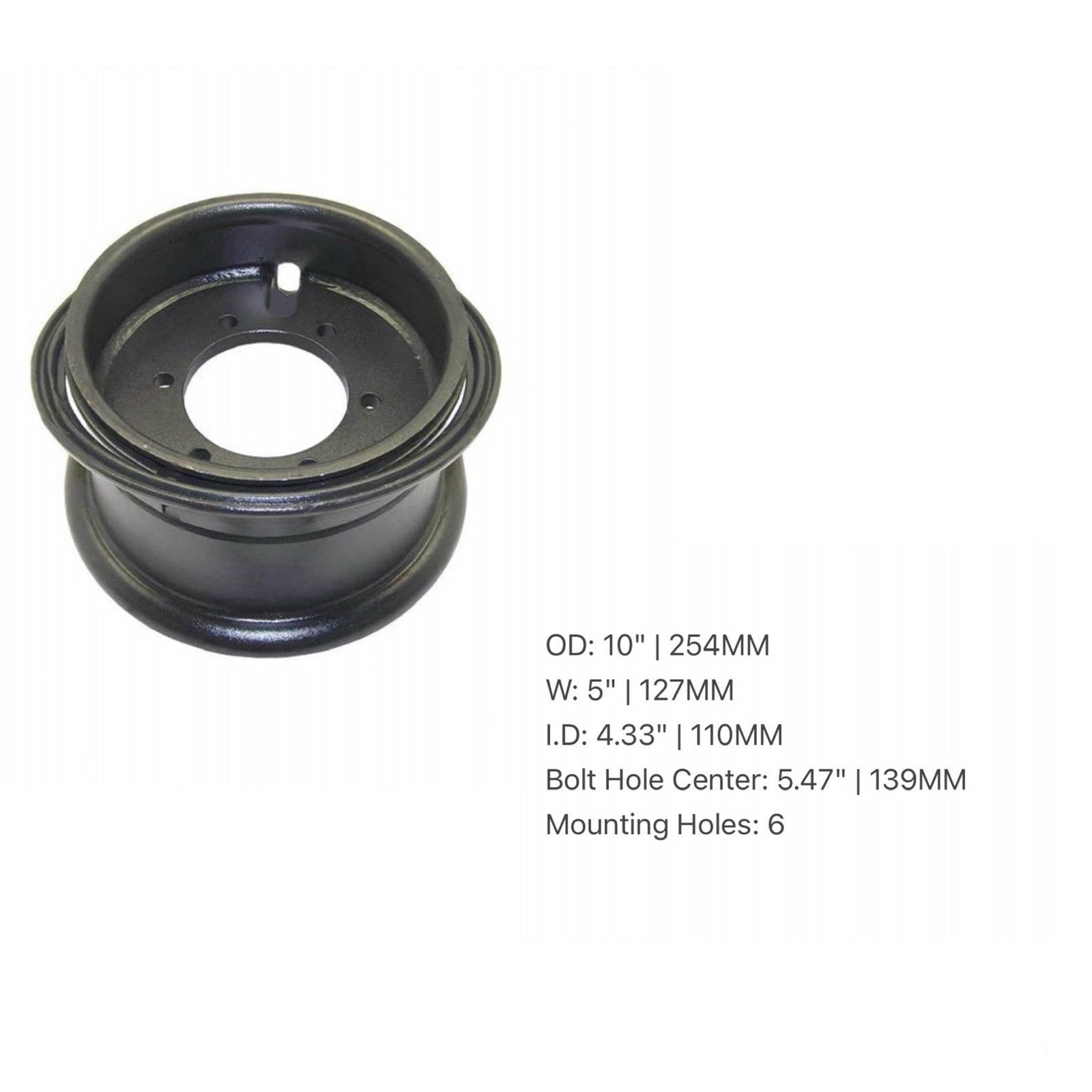 Forklift Rim 6.50-10 Tire | 6 Bolt | ID 110MM Bolt Hole Center 139MM
