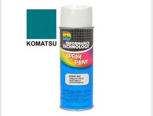 (QTY 3) KOMATSU FORKLIFT SPRAY PAINT | 12OZ GREEN/BLUE
