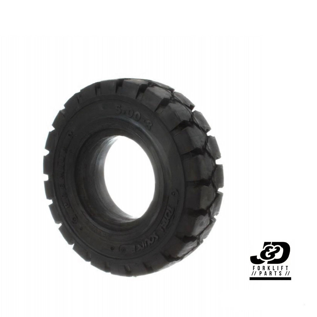 (SET OF 2) 5.00-8 Tire Forklift Solid Forklift Tire 5.00/8 RW-3.0" 5008