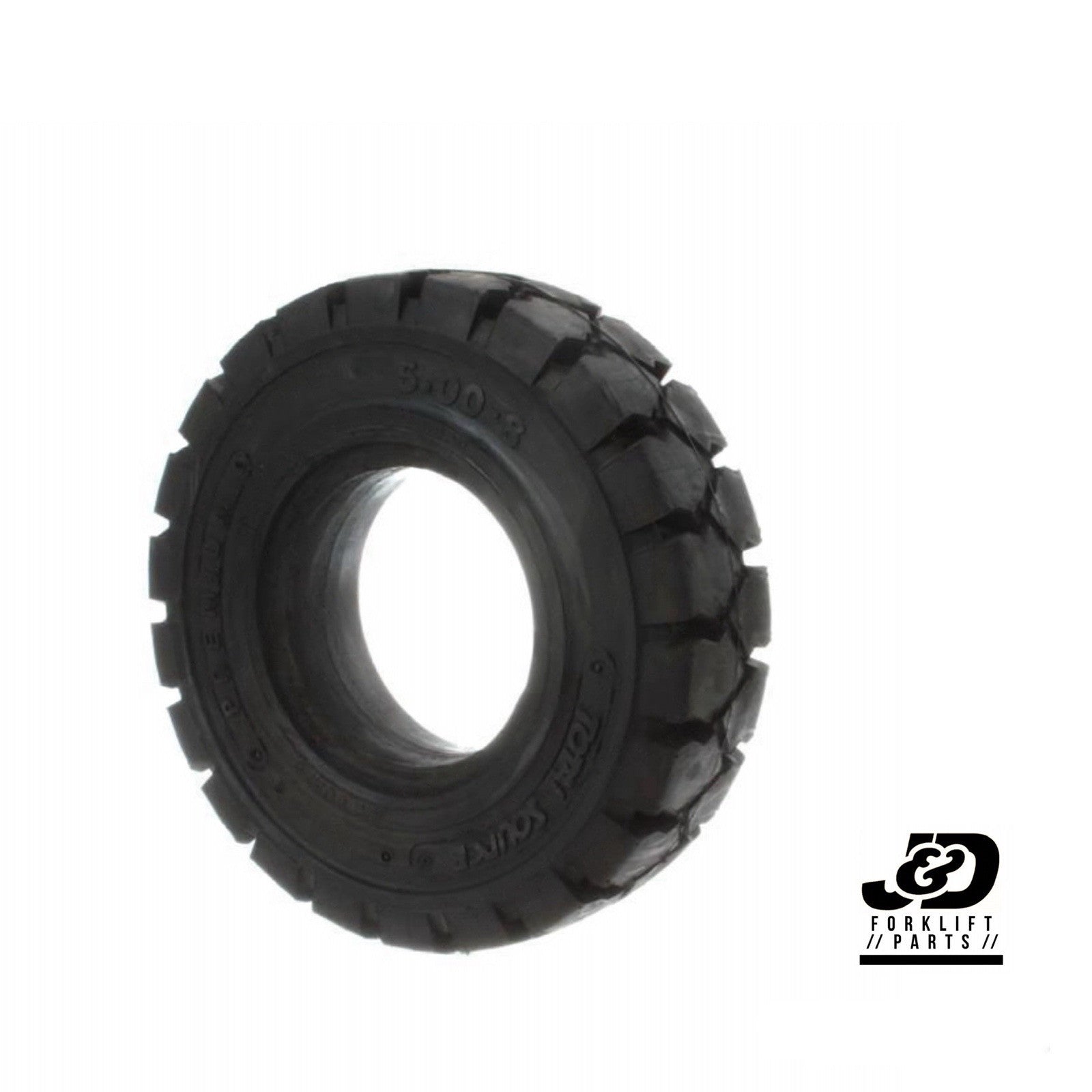 (SET OF 2) 5.00-8 Tire Forklift Solid Forklift Tire 5.00/8 RW-3.0" 5008