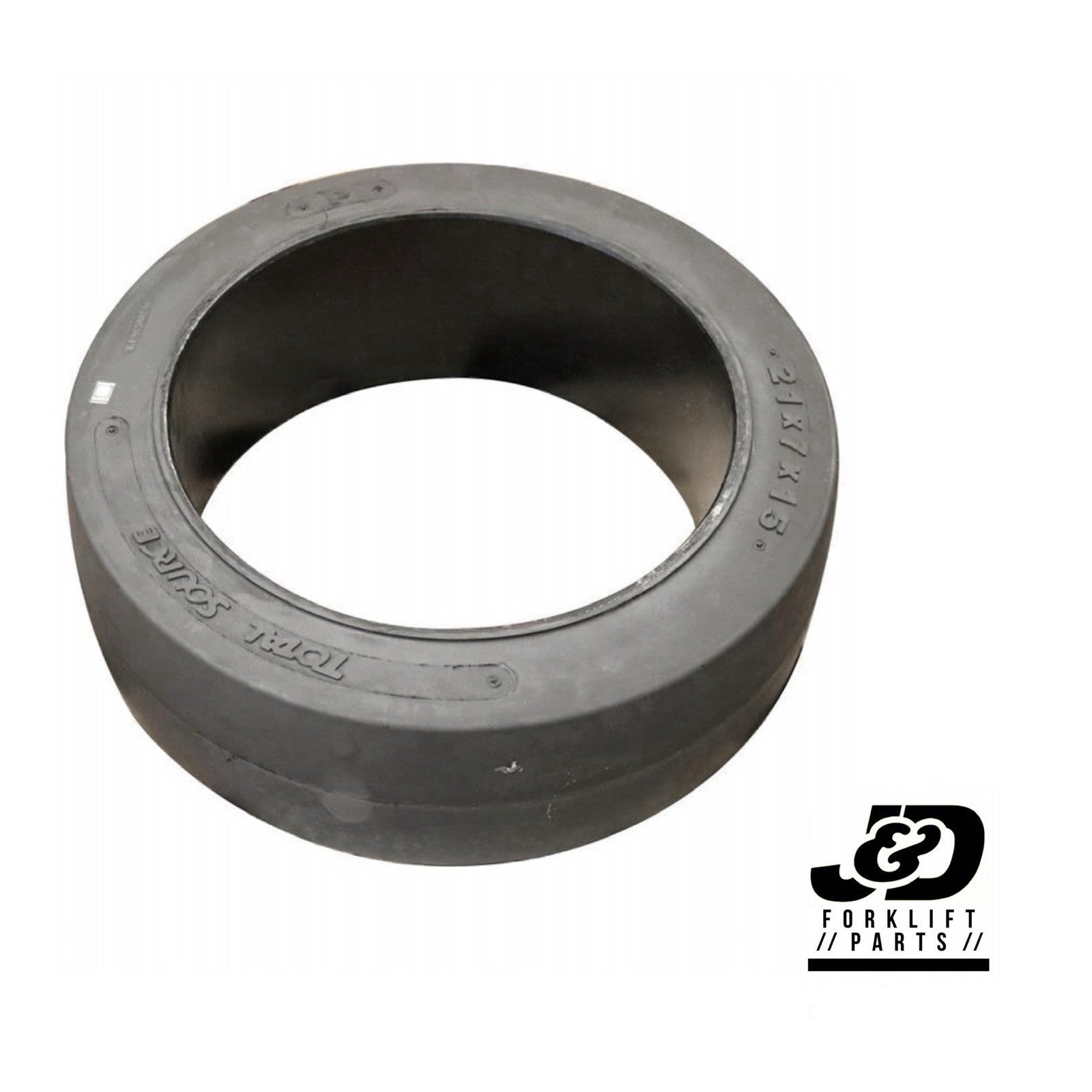 FORKLIFT TIRE - 21X7X15 SMOOTH PRESS ON SMOOTH BLACK